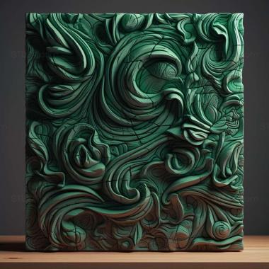 Patterns and decorations stl green 3 3d model